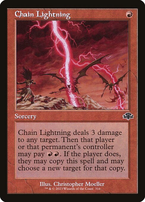 Chain Lightning (Retro Frame) - Dominaria Remastered - C - 316