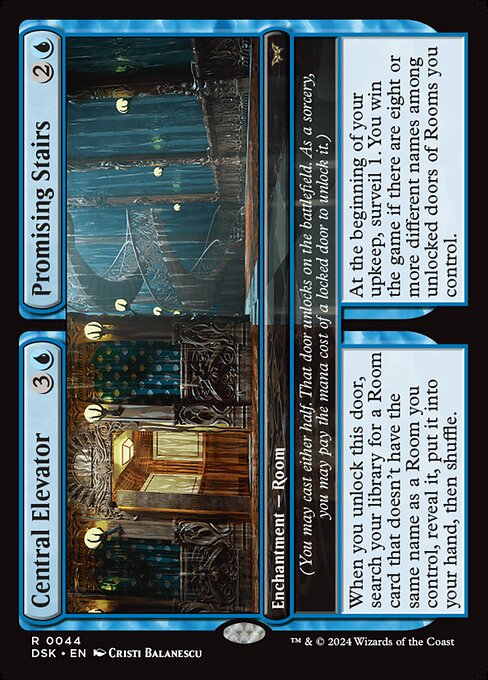 Central Elevator // Promising Stairs - Duskmourn: House of Horror - R - 44
