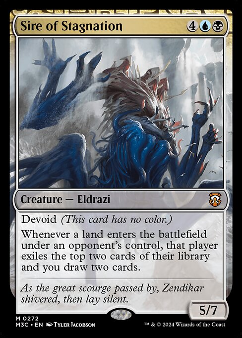 Sire of Stagnation (Ripple Foil) - Commander: Modern Horizons 3 - M - 272