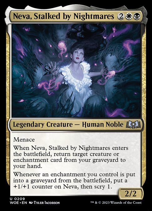 Neva, Stalked by Nightmares - Wilds of Eldraine - U - 209