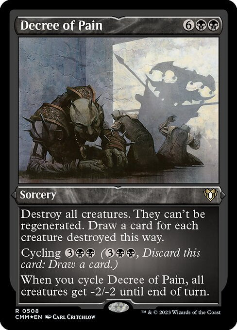 Decree of Pain (Foil Etched) - Commander Masters - R - 508