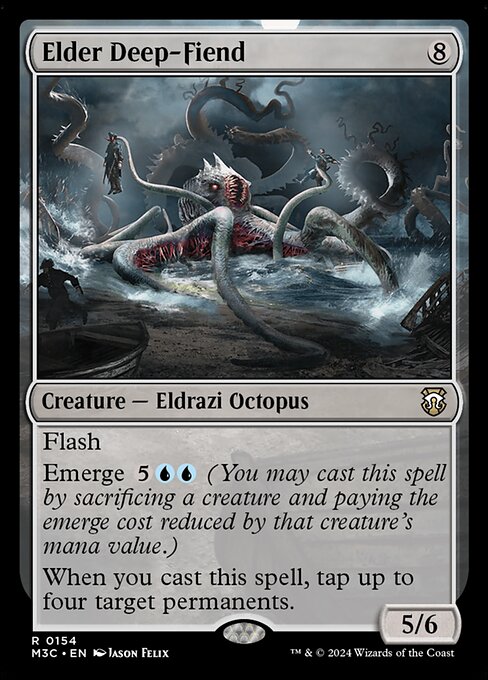 Elder Deep-Fiend (Ripple Foil) - Commander: Modern Horizons 3 - R - 154