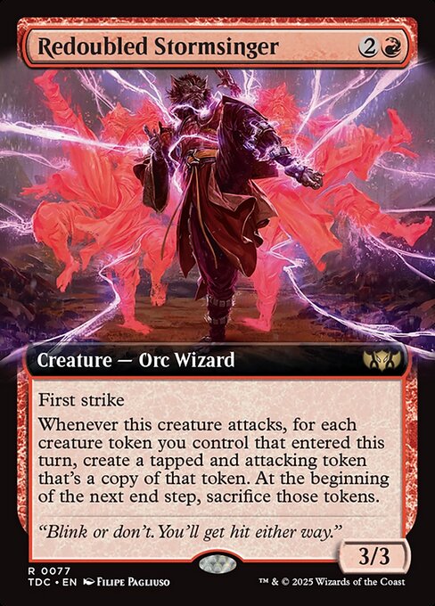 Redoubled Stormsinger (Extended Art) - Commander: Tarkir: Dragonstorm - R - 77