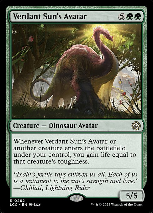 Verdant Sun's Avatar - Commander: The Lost Caverns of Ixalan - R - 262