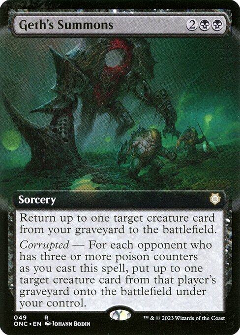 Geth's Summons (Extended Art) - Commander: Phyrexia: All Will Be One - R - 49