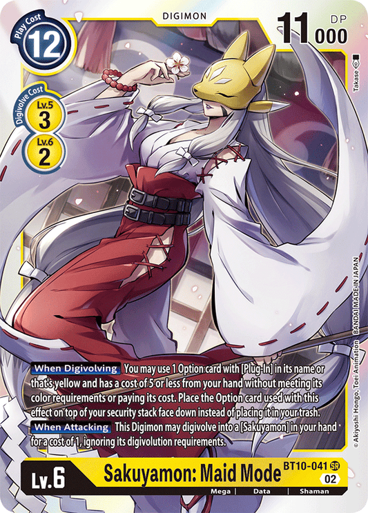 Sakuyamon: Maid Mode - Xros Encounter - Super Rare - BT10-041 SR