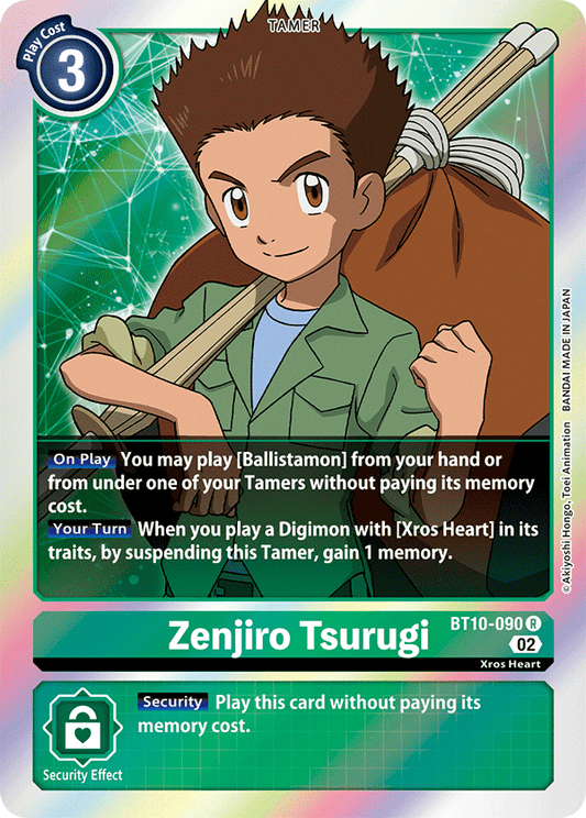 Zenjiro Tsurugi - Xros Encounter - Rare - BT10-090 R