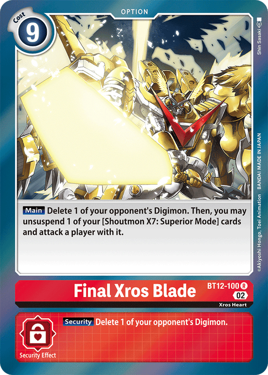 Final Xros Blade - Across Time - Rare - BT12-100 R