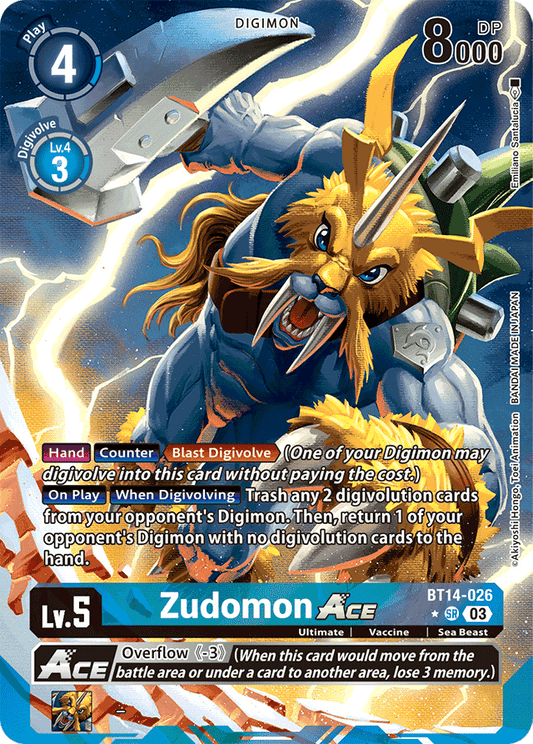 Zudomon ACE - Blast Ace - Super Rare - BT14-026 SR