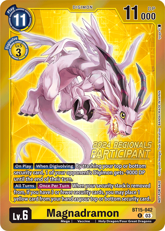 Magnadramon (2024 Regionals Participant) - Exceed Apocalypse - Promo - BT15-042 R