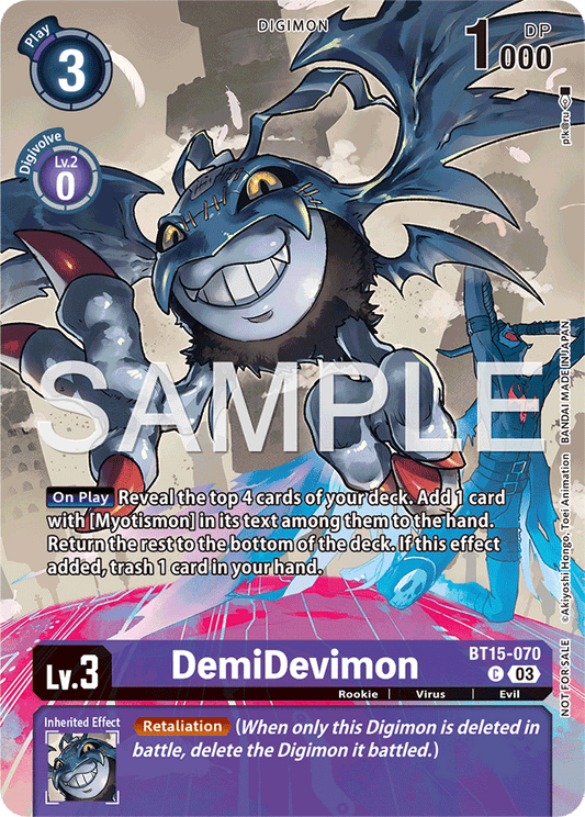 DemiDevimon (Sinister Order Legend Pack) - Exceed Apocalypse - Common - BT15-070 C