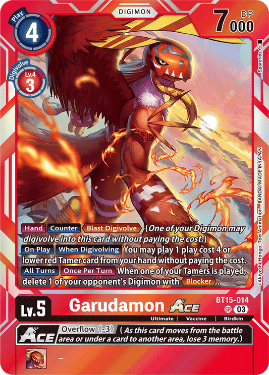 Garudamon ACE - Exceed Apocalypse - Super Rare - BT15-014 SR