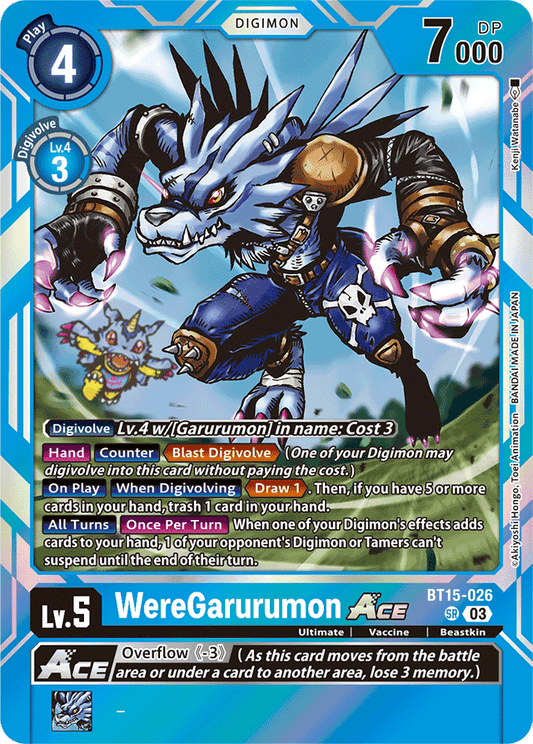 WereGarurumon ACE - Exceed Apocalypse - Super Rare - BT15-026 SR