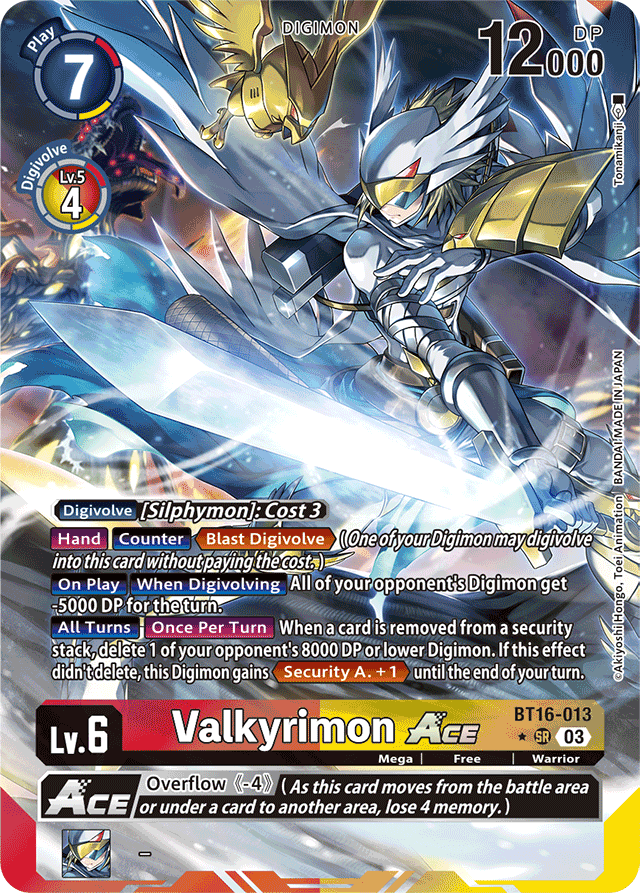 Valkyrimon ACE (Alternate Art) - Beginning Observer - Super Rare - BT16-013 SR
