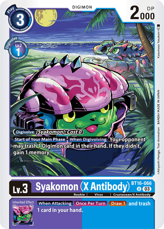 Syakomon (X Antibody) - Beginning Observer - Uncommon - BT16-066 U