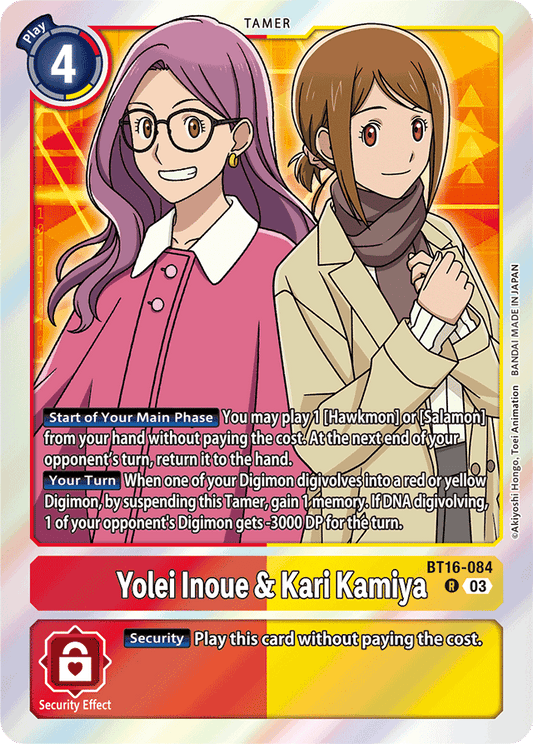 Yolei Inoue & Kari Kamiya - Beginning Observer - Rare - BT16-084 R