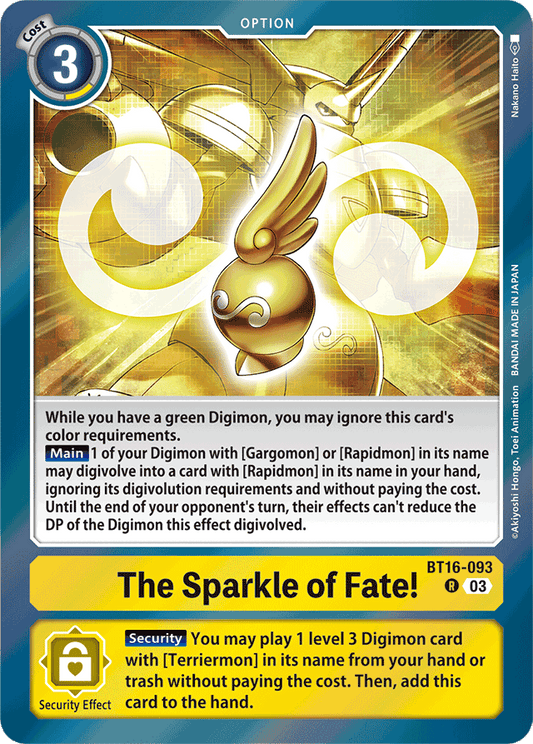 The Sparkle of Fate! - Beginning Observer - Rare - BT16-093 R