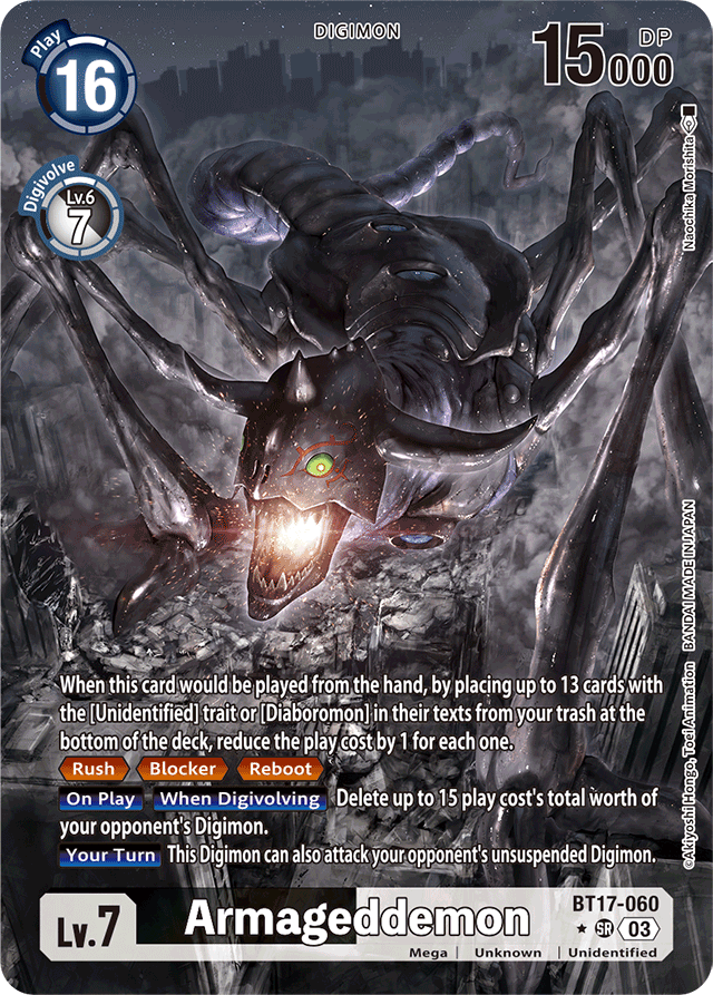 Armageddemon (Alternate Art) - Secret Crisis - Super Rare - BT17-060 SR
