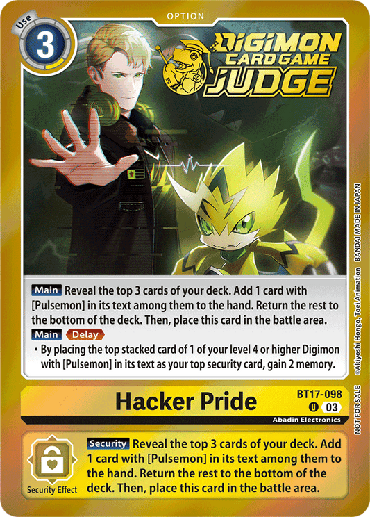 Hacker Pride (Judge Pack 6) - Secret Crisis - Promo - BT17-098 U