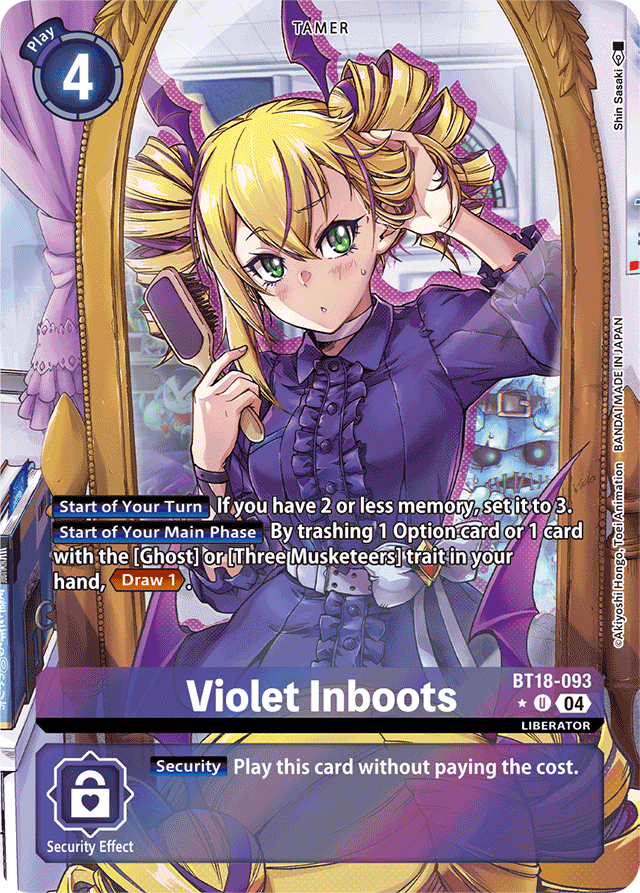 Violet Inboots - BT18-093 (Alternate Art) - Release Special Booster 2.0 - Uncommon - BT18-093 U