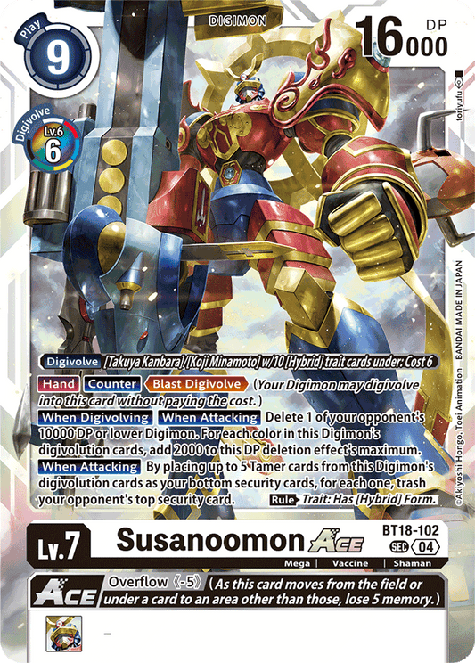 Susanoomon ACE - Release Special Booster 2.0 - Secret Rare - BT18-102 SEC