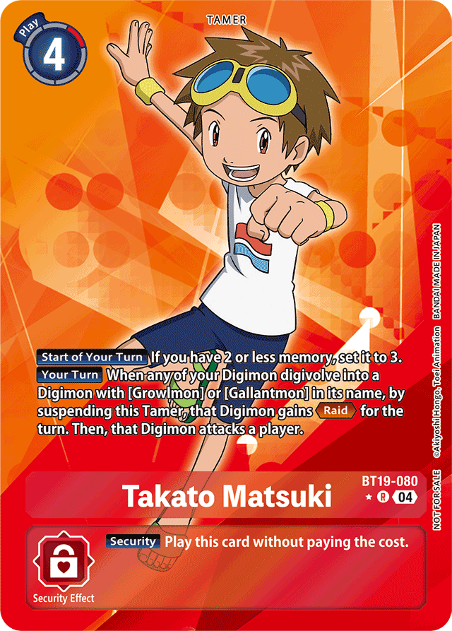 Takato Matsuki (Release Special Booster 2.5: Box Promotion Pack) - Release Special Booster 2.5 - Rare - BT19-080 R
