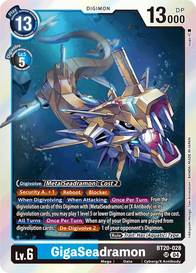 GigaSeadramon - Release Special Booster 2.5 - Super Rare - BT20-028 SR