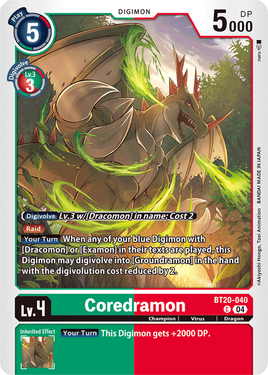 Coredramon - BT20-040 - Release Special Booster 2.5 - Common - BT20-040 C