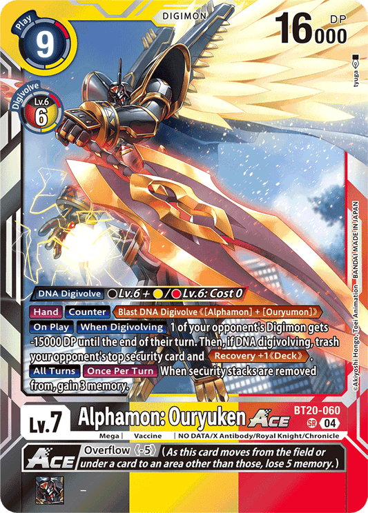 Alphamon: Ouryuken ACE - Release Special Booster 2.5 - Super Rare - BT20-060 SR