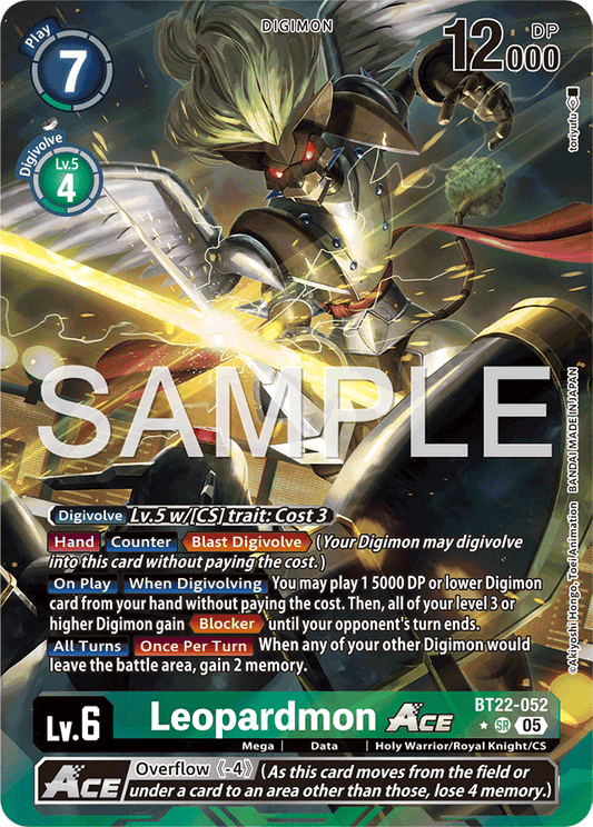 Leopardmon ACE (Alternate Art) - Cyber Eden - Super Rare - BT22-052 SR