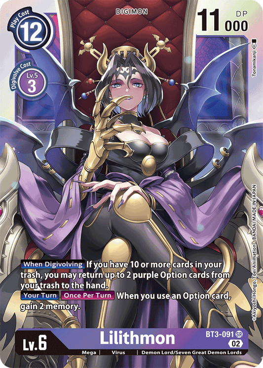 Lilithmon - Release Special Booster - Super Rare - BT3-091 SR