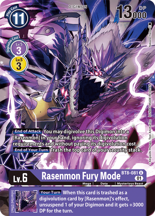 Rasenmon Fury Mode - New Awakening - Uncommon - BT8-081 U