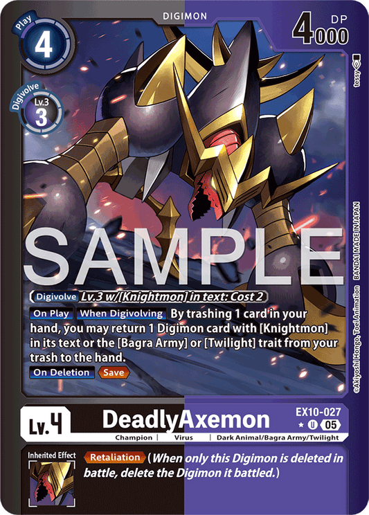DeadlyAxemon (Limited Foil) - Sinister Order - Uncommon - EX10-027 U