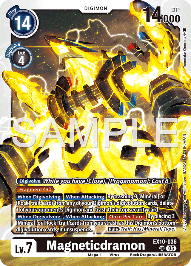 Magneticdramon - Sinister Order - Super Rare - EX10-036 SR