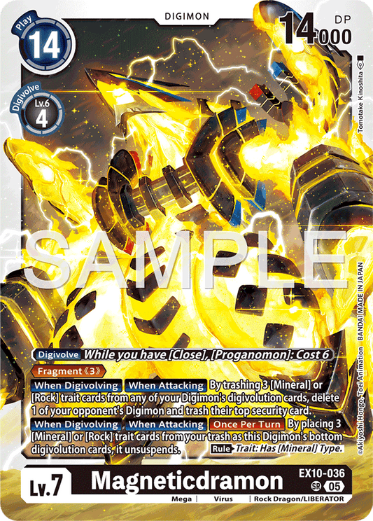 Magneticdramon - Sinister Order - Super Rare - EX10-036 SR