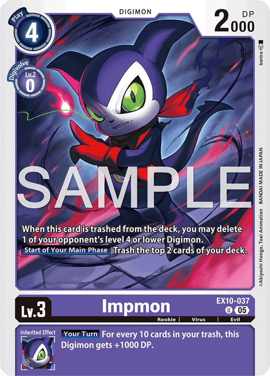 Impmon - Sinister Order - Uncommon - EX10-037 U