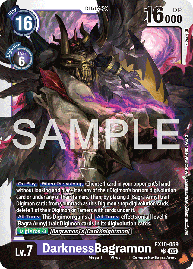 DarknessBagramon - Sinister Order - Super Rare - EX10-059 SR