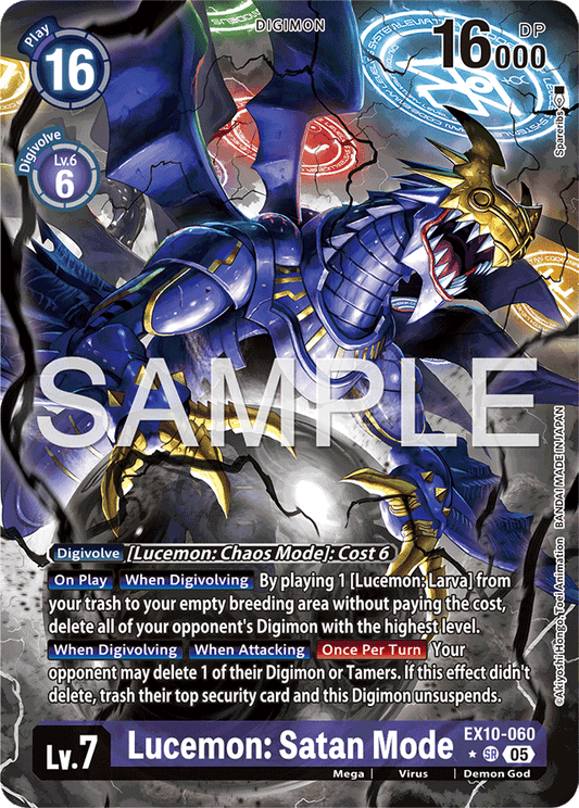 Lucemon: Satan Mode (Alternate Art) - Sinister Order - Super Rare - EX10-060 SR
