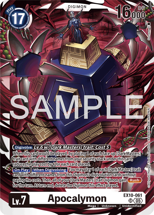 Apocalymon - Sinister Order - Super Rare - EX10-061 SR