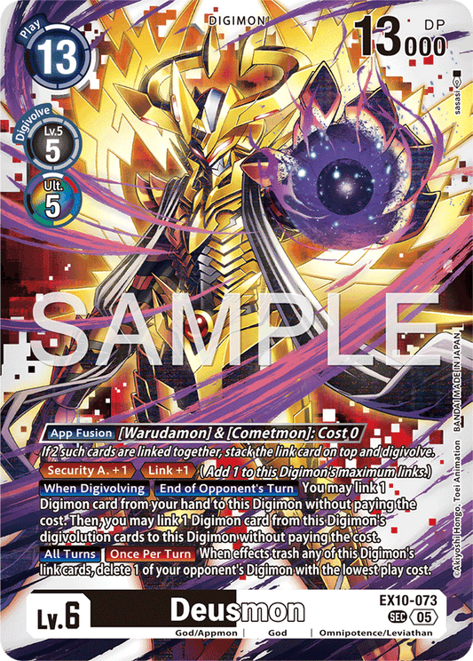 Deusmon - Sinister Order - Secret Rare - EX10-073 SEC
