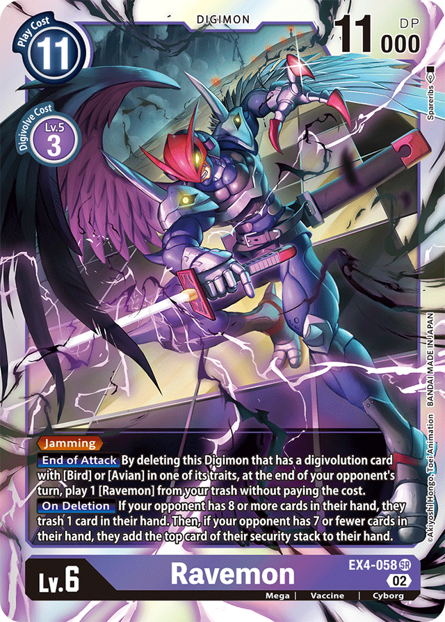 Ravemon - Alternative Being Booster - Super Rare - EX4-058 SR