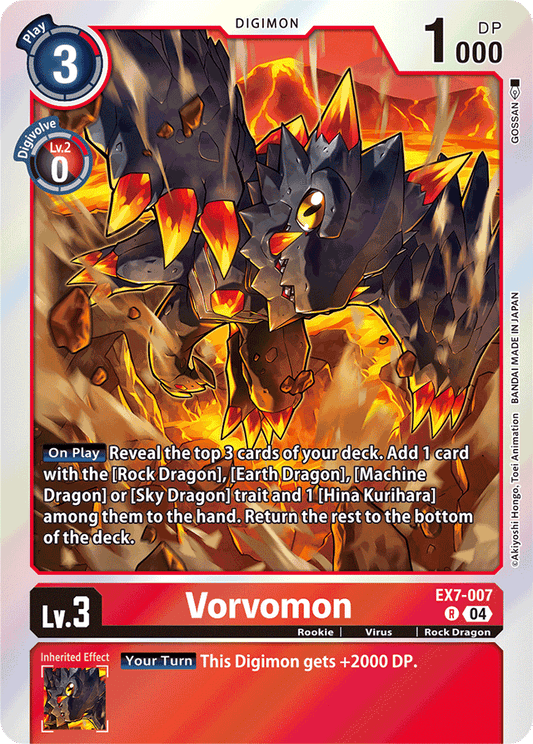 Vorvomon - Digimon LIBERATOR - Rare - EX7-007 R