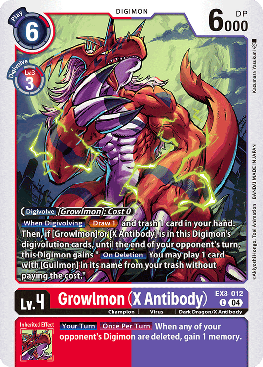Growlmon (X Antibody) - Chain of Liberation - Common - EX8-012 C