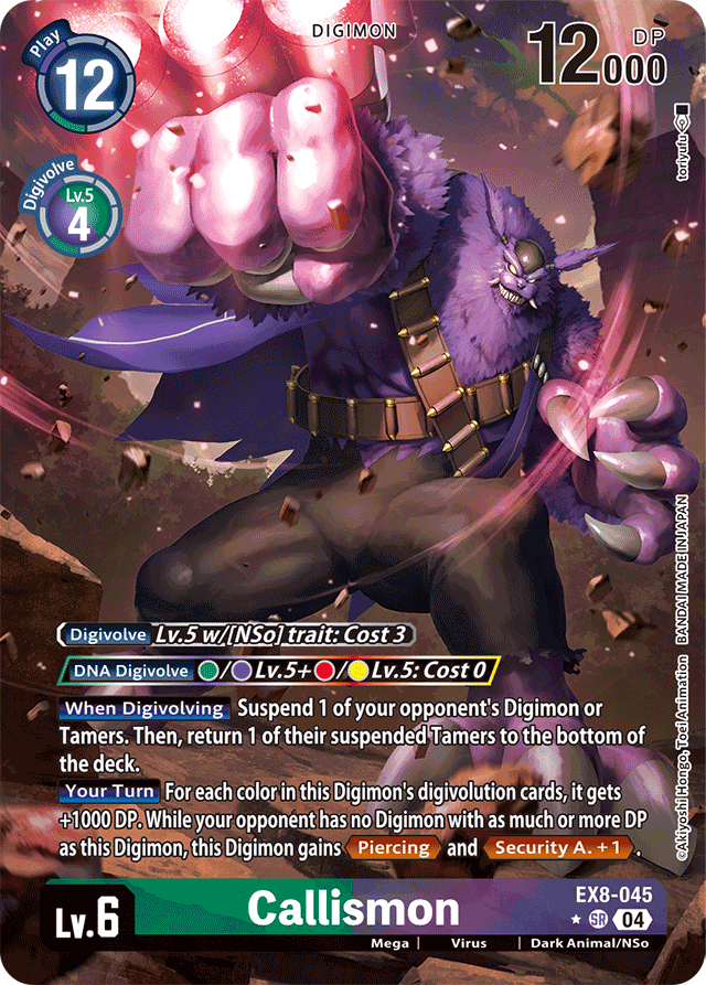 Callismon (Alternate Art) - Chain of Liberation - Super Rare - EX8-045 SR