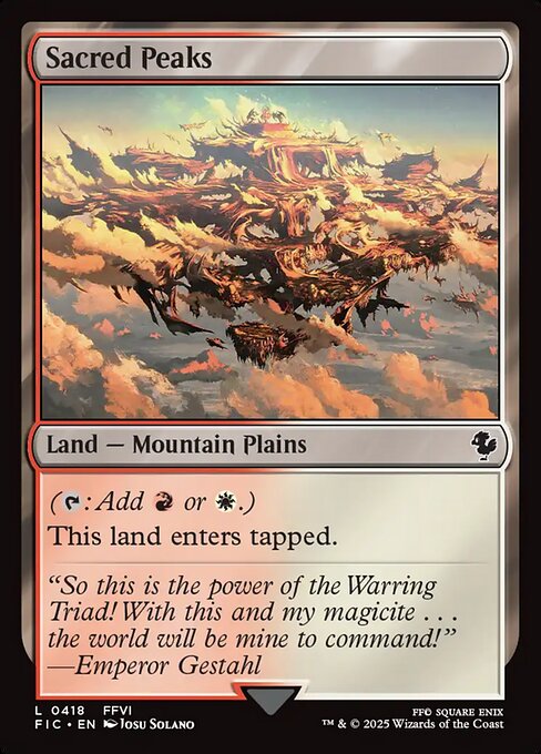 Sacred Peaks (Surge Foil) - Commander: FINAL FANTASY - L - 418