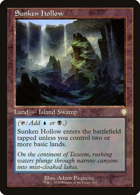 Sunken Hollow (Retro Frame) - Commander: The Brothers' War - R - 204