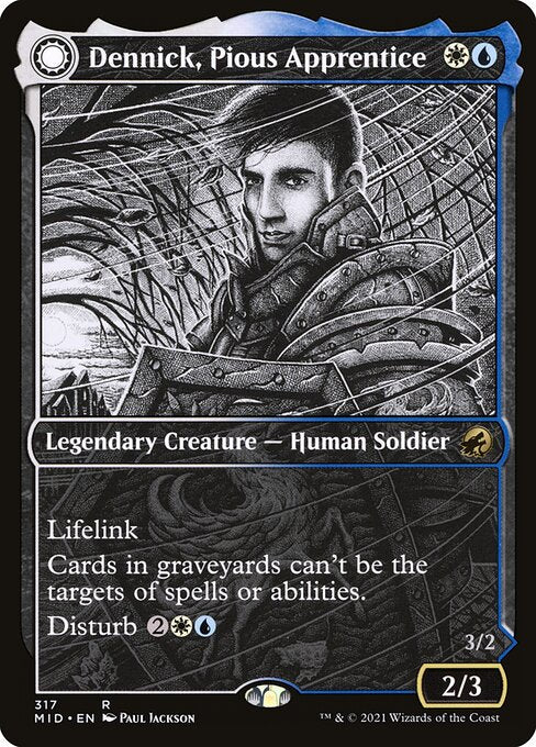 Dennick, Pious Apprentice (Showcase) - Innistrad: Midnight Hunt - R - 317