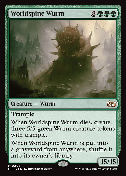 Worldspine Wurm - Commander: Duskmourn: House of Horror - M - 206