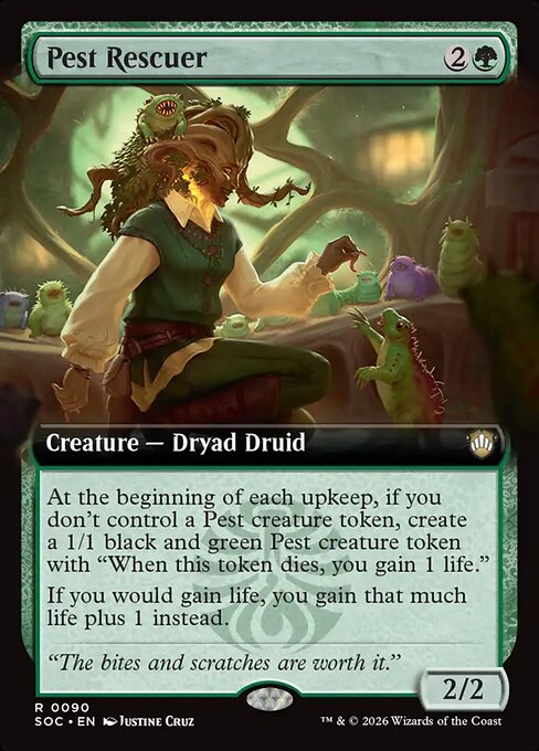 Pest Rescuer (Extended Art) - Commander: Secrets of Strixhaven - R - 90