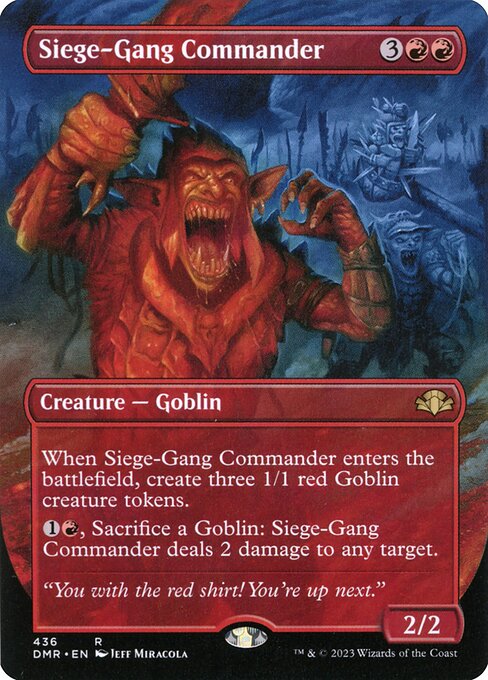 Siege-Gang Commander (Borderless) - Dominaria Remastered - R - 436